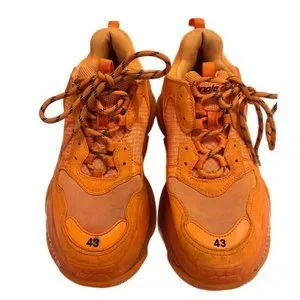 Balenciaga | Shoes | Balenciaga Triple S Orange Sneakers  display picture 3